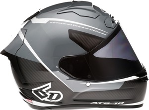 Small Silver ATS-1R Alpha Helmet with Clear Shield