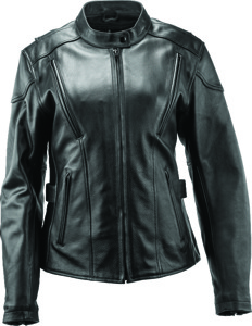 Kuryakyn Race Leather Jacket Black Womens XL - Race leather jacket in black, womens XL