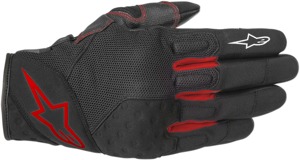 Crossland Motorcycle Gloves Black/Red Large
