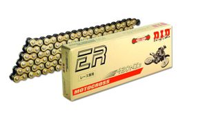 D.I.D 420NZ3 Gold & Black Non-Sealed Racing Chain 100 Links - Premium 420 chain, 100 links, gold/black, 150cc max