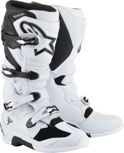 Alpinestars Tech 7 Boots White/Black US 9 - Off-road riding boots in White/Black, US size 9