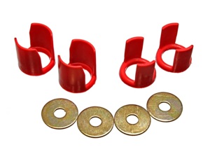 Red Rear Subframe Insert Set Fits 89-94 Nissan 240SX (S13)
