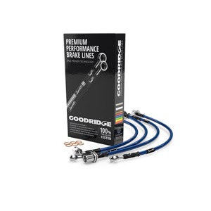 Phantom Stainless Steel Brake Lines - Electric Blue - For 2016+ Ford Focus RS MK3