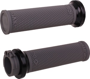 ODI Ruffian Lock-On Street Grips Graphite Black For Harley-Davidson - Lock-On grips, Graphite/Black, For Harley-Davidson
