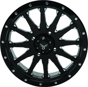 QuadBoss Wagon 20x7 4+3 4/137 Milled Wheel Black