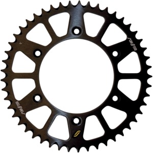 Works Triplestar Aluminum Rear Sprocket 51T - Black - For 85-20 Husaberg Husqvarna KTM