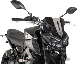 Puig Naked New Generation Windshield Black For 17-21 Yamaha FZ-09 MT-09/10