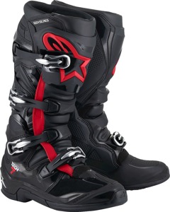 Alpinestars Tech 7 Boots Black/Fluorescent Red US 11 - Off-road riding boots in size US 11