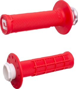 ODI Micro-X Half-Waffle V2 Lock-On Grips Red/Black 7/8" Bars