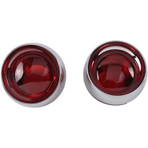 Kuryakyn Deep Dish Bezels with Red Lenses â€“ Pair