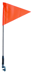 Country Ent. Telescoping Spring Mount Safety Flag 7x12in Orange - Telescoping safety flag with spring mount, orange 7x12in