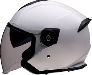 Z1R Road Maxx 2.0 Helmet White Gloss Small - Open face helmet with sun visor