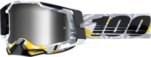 100% Racecraft 2 Goggle Silver Mirror Lens Korb Adult Unisex - Premium off-road goggles with silver mirror lens