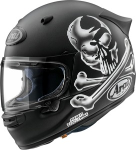Arai Contour-X Jolly Roger Helmet XL White/Black - Full face helmet with Jolly Roger graphic