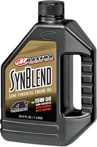 Maxima SynBlend Ester 15W50 4-Stroke Engine Oil 1L - Semi-synthetic 15W50 engine oil, 1 liter