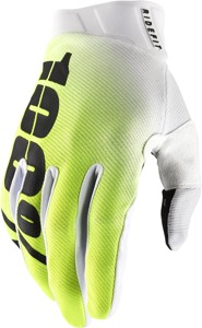 100% Ridefit KORP Gloves Men's Large Korpo Yellow White - MX short cuff gloves, men's large, Korpo Yellow/White