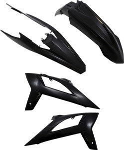Acerbis Standard Plastic Kit Black For Beta 300 RX 2021-2022 - Black plastic kit For Beta 300 RX 2021-2022