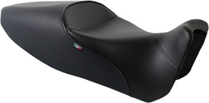 Sargent World Sport Tall Solo Seat CarbonFX Vinyl Black Fits Diavel