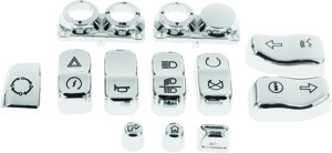 Bikers Choice Chrome Switch Cap Kit For 16-Up FLHTCU - Chrome switch cap kit for 16-Up FLHTCU models