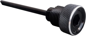 Accutronix Transmission Dipstick Black Knurled For Harley-Davidson - Black knurled transmission dipstick For Harley-Davidson