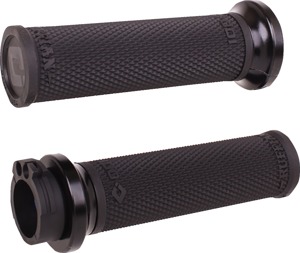 ODI Ruffian Lock-On Street Grips Black For Harley-Davidson - Lock-On grips, Black, For Harley-Davidson models