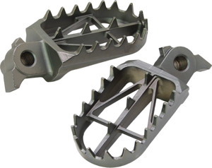 DRC Wide Footpegs Black Steel For Honda CRF125F 2014-2024, CRF110F 2013-2016 - Wide steel footpegs For Honda CRF125F, CRF110F