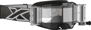 EKS Brand Lucid Goggle Race Pack Black/White Zip Off Clear Lens - Offroad goggles with Zip-Off film system, Black/White
