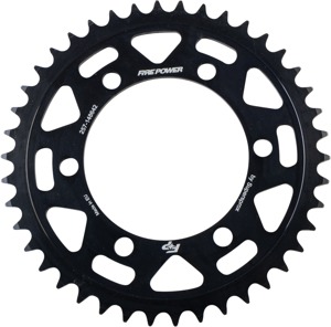 Fire Power Rear Steel Sprocket 42T Black For Honda TRX200/200D Fourtrax - 42T rear steel sprocket, fits Honda TRX200/200D