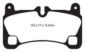 EBC Yellowstuff Rear Brake Pads DP41836R Fits 08 Porsche Cayenne 4.8 Turbo