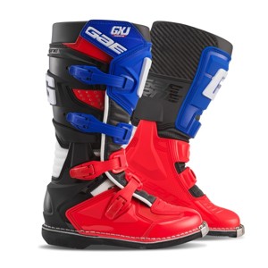 Gaerne GXJ Youth Motocross Boot Red/White/Blue Size 3 - Youth size 3 motocross boot in red/white/blue