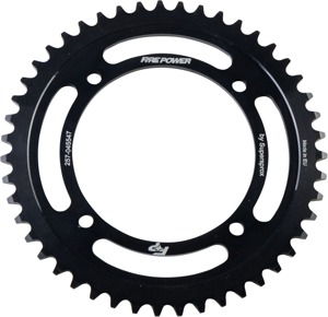 Fire Power Rear Steel Sprocket 47T Black For Kawasaki KX65 2000-2024 - 47 tooth steel rear sprocket for Kawasaki KX65