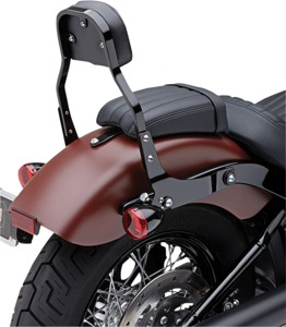 Cobra Detachable Mini Square Backrest Black for For 07-17 HD Softail