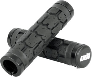 ODI Rogue Lock-On PWC Grips Black/Silver 130mm Pair - Large lock-on grips for PWC, black/silver, 130mm