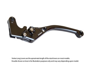 V3 2.0 Black Stock Length Clutch Lever - For 07+ Siver/Dorsoduro