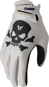 THOR LAUNCHMODE Gloves Men's XS Black/Sand - Men's XS gloves in Black/Sand by THOR