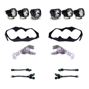 Baja Designs Triple S1 Unlimited Headlight Kit For Can-Am Maverick R 2024