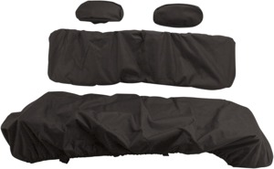 Moose Offroad Bench and Bucket Seat Cover Black For Polaris Ranger - Black seat cover set For Polaris Ranger UTV