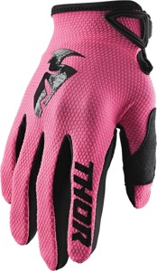 Thor Women's Sector Gloves Pink/Black - Small - Lightweight MX gloves for women