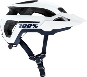 100% Altec Bicycle Helmet Gloss White S/M Unisex - Smartshock bike helmet in gloss white, S/M, unisex