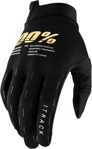 100% Youth iTrack Gloves - Black, Youth Small, ATV/Motocross