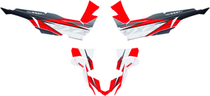 D'Cor Graphics Kit Grey/Red Fits Yamaha YXZ1000