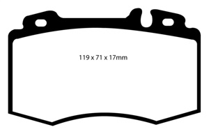 Yellowstuff Front Brake Pads - For 02-04 Mercedes-Benz C32 AMG (W203) 3.2 Supercharged