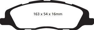 EBC Yellowstuff Front Brake Pads Fits 13-14 Ford Mustang 3.7 A/T+Performance Pkg