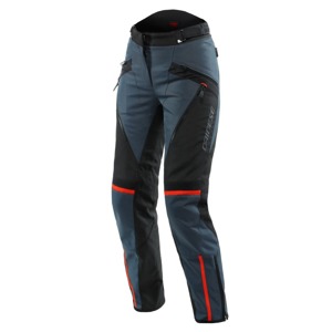 Dainese Tempest 3 Lady D-Dry Pants Ebony Black Lava-Red Size 38 - Waterproof women's riding pants, Ebony/Black/Lava-Red, 38