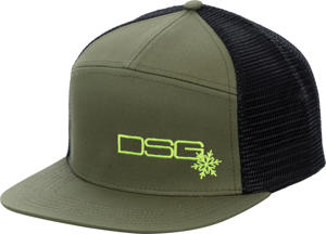 DSG Flat Brim Cap Fresh Olive Women's - Fresh olive flat brim cap for women