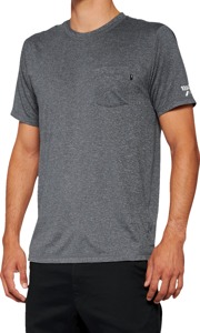 100% Men's Mission Athletic Tee - Heather Charcoal, XL