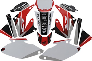 D'Cor Graphics Kit Red/White/Black Complete Kit Cor9 For Honda
