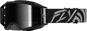Fly Racing Zone Elite Goggles Grey/Black Black Mirror Lens - Premium motocross goggles in Grey/Black