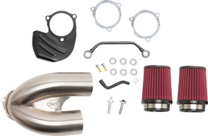 S&S Tuned Induction Air Cleaner Kit Stainless Harley M8 Models - For select Harley-Davidson Milwaukee-Eight models