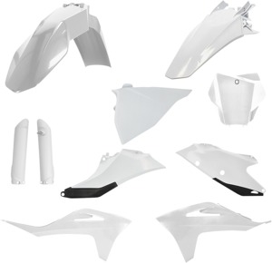 Full Plastic Kit - White/Black - For 21-23 GasGas MC125/250F/450F/ EX300/250F/350F/450F